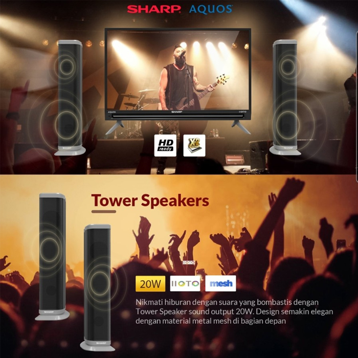 Sharp Aquos LED HD TV 32" - 2T-C32BD1I